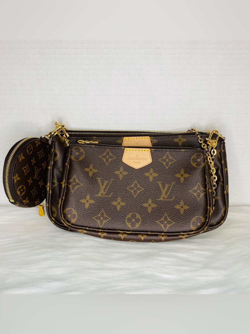 Louis Vuitton Multi-Pochette Crossbody with Gold Hardware